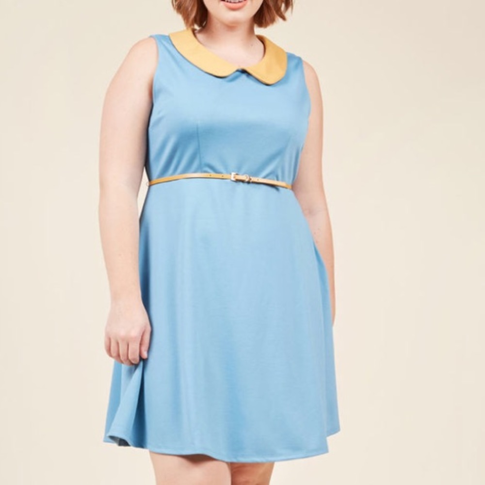 ModCloth Work to Play A-Line Dress in Sky
